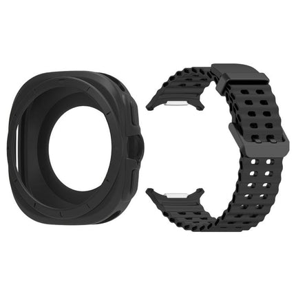Silicone Watch Cover Marine Dual Buckle Silicone Watch Band, For Samsung Galaxy Watch 47mm / Ultra 2025 - DealBuddy