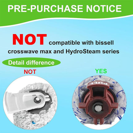 JUNSUNMAY 2pcs Replacement Brush Roll for Bissell CrossWave Vacuum Cleaner 1866 / 1868