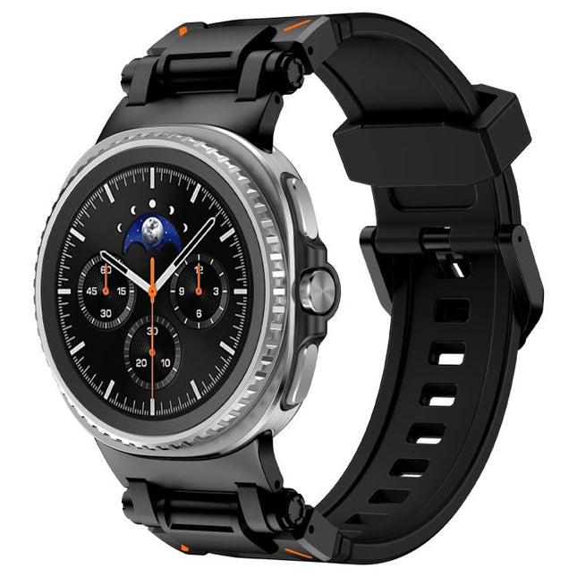 Explorer Metal Connector Silicone Watch Band