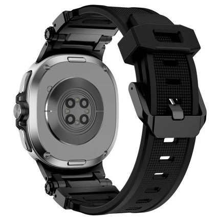 Explorer Metal Connector Silicone Watch Band