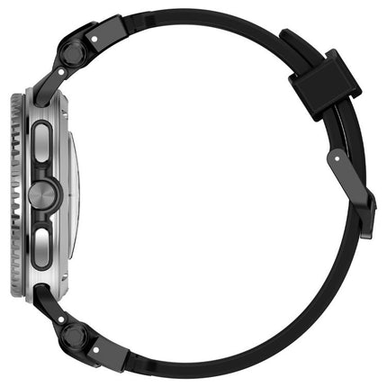 Explorer Metal Connector Silicone Watch Band