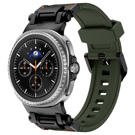 Explorer Metal Connector Silicone Watch Band