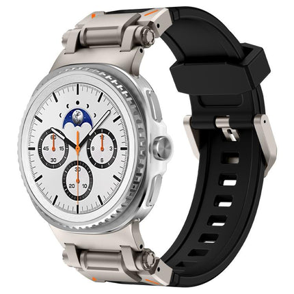 Explorer Metal Connector Silicone Watch Band, For Samsung Galaxy Watch8 / Watch8 Classic - DealBuddy