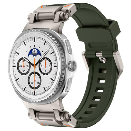 Explorer Metal Connector Silicone Watch Band