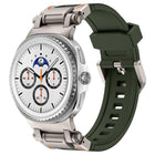 Explorer Metal Connector Silicone Watch Band