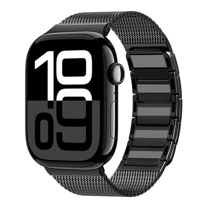 Magnetic Woven I-Shaped Stainless Steel Watch Band, For Apple Watch 46mm / 49mm / 45mm / 44mm, For Apple Watch 42mm / 41mm / 40mm / 38mm - DealBuddy