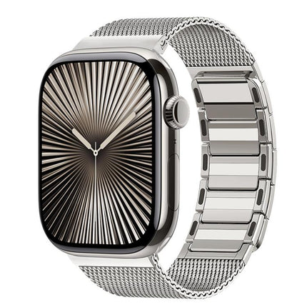 Magnetic Woven I-Shaped Stainless Steel Watch Band, For Apple Watch 46mm / 49mm / 45mm / 44mm, For Apple Watch 42mm / 41mm / 40mm / 38mm - DealBuddy