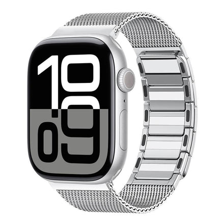 Magnetic Woven I-Shaped Stainless Steel Watch Band, For Apple Watch 46mm / 49mm / 45mm / 44mm, For Apple Watch 42mm / 41mm / 40mm / 38mm - DealBuddy