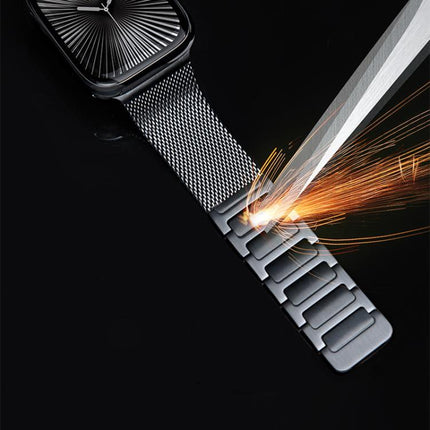Magnetic Woven I-Shaped Stainless Steel Watch Band, For Apple Watch 46mm / 49mm / 45mm / 44mm, For Apple Watch 42mm / 41mm / 40mm / 38mm - DealBuddy