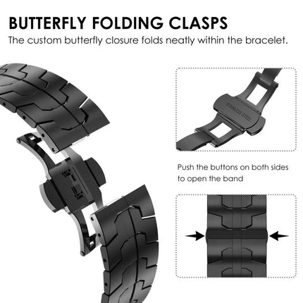 Butterfly Buckle Stainless Steel Watch Band
