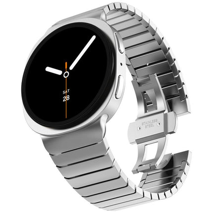 One Beads Butterfly Buckle Stainless Steel Watch Band, For Samsung Galaxy Watch8 / Watch8 Classic - DealBuddy
