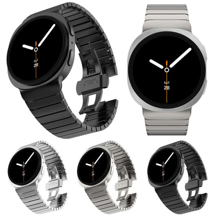 One Beads Butterfly Buckle Stainless Steel Watch Band, For Samsung Galaxy Watch8 / Watch8 Classic - DealBuddy