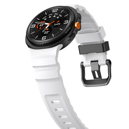 Black Buckle Sports Silicone Watch Band, For Samsung Galaxy Watch8 / Watch8 Classic - DealBuddy