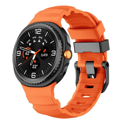 Black Buckle Sports Silicone Watch Band