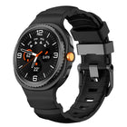 Black Buckle Sports Silicone Watch Band, For Samsung Galaxy Watch8 / Watch8 Classic - DealBuddy