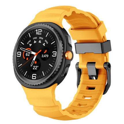 Black Buckle Sports Silicone Watch Band, For Samsung Galaxy Watch8 / Watch8 Classic - DealBuddy