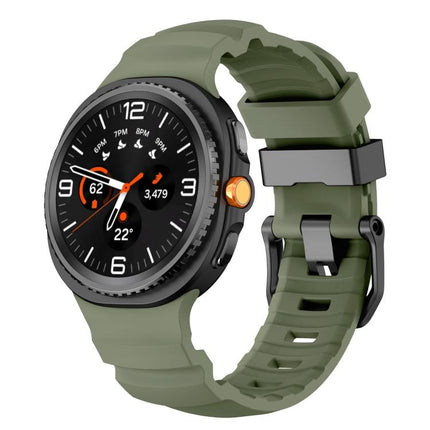 Black Buckle Sports Silicone Watch Band