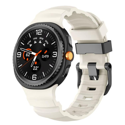 Black Buckle Sports Silicone Watch Band, For Samsung Galaxy Watch8 / Watch8 Classic - DealBuddy