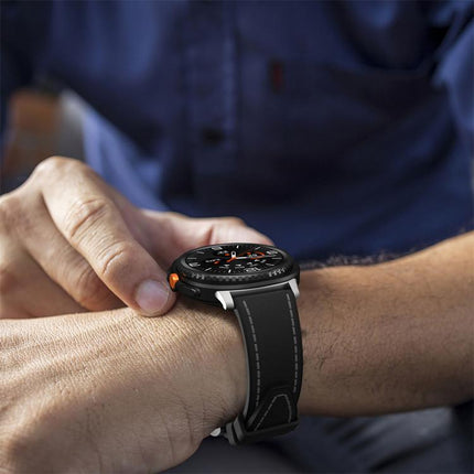 Silicone Hybrid Leather Skin Watch Band