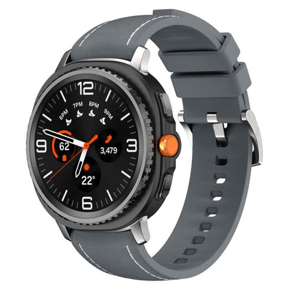 Silicone Hybrid Leather Skin Watch Band, For Samsung Galaxy Watch8 / Watch8 Classic - DealBuddy