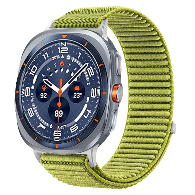 Woven Nylon Hook And Loop Fastener Metal Interface Watch Band