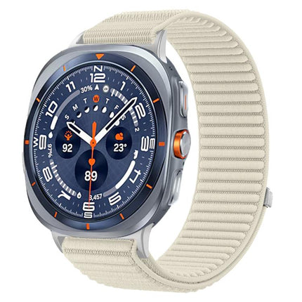 Woven Nylon Hook And Loop Fastener Metal Interface Watch Band, For Samsung Galaxy Watch Ultra 47mm / Ultra 2025 - DealBuddy