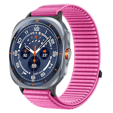 Woven Nylon Hook And Loop Fastener Metal Interface Watch Band, For Samsung Galaxy Watch Ultra 47mm / Ultra 2025 - DealBuddy