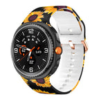 For Samsung Galaxy Watch8 / Watch8 Classic / Black Sunflowers
