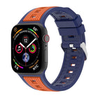Two-Tone Vertical Stripe Silicone Watch Band