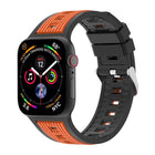 Two-Tone Vertical Stripe Silicone Watch Band