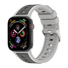 Two-Tone Vertical Stripe Silicone Watch Band