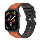 For Apple Watch 42mm / 41mm / 40mm / 38mm / Black + Orange