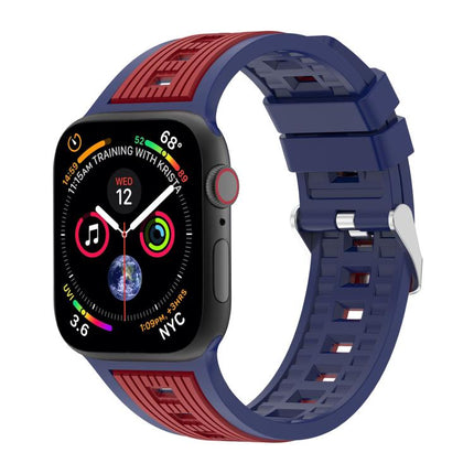 Two-Tone Vertical Stripe Silicone Watch Band