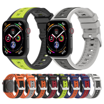 Two-Tone Vertical Stripe Silicone Watch Band