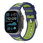 Tire Texture Two-Color Silicone Watch Band, For Apple Watch 46mm / 49mm / 45mm / 44mm, For Apple Watch 42mm / 41mm / 40mm / 38mm - DealBuddy