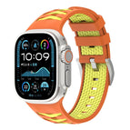 For Apple Watch 46mm / 49mm / 45mm / 44mm / Orange + Yellow