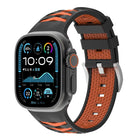 Tire Texture Two-Color Silicone Watch Band, For Apple Watch 46mm / 49mm / 45mm / 44mm, For Apple Watch 42mm / 41mm / 40mm / 38mm - DealBuddy