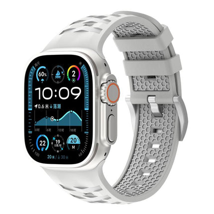 Tire Texture Two-Color Silicone Watch Band, For Apple Watch 46mm / 49mm / 45mm / 44mm, For Apple Watch 42mm / 41mm / 40mm / 38mm - DealBuddy