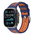 For Apple Watch 42mm / 41mm / 40mm / 38mm / Midnight Blue + Orange