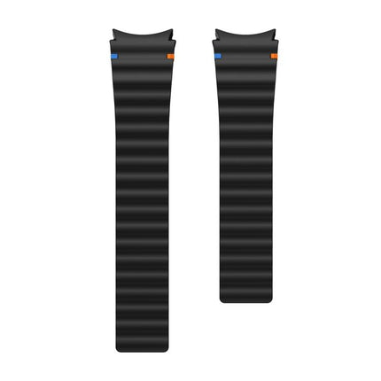 Wavy Grain Stitched Magnetic Silicone Watch Band