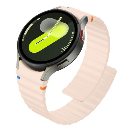 Wavy Grain Stitched Magnetic Silicone Watch Band