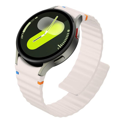 Wavy Grain Stitched Magnetic Silicone Watch Band