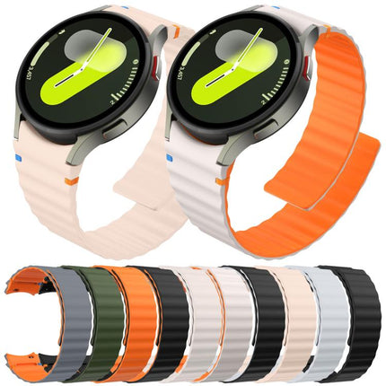 Wavy Grain Stitched Magnetic Silicone Watch Band