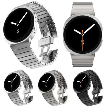 One Beads Butterfly Buckle Titanium Alloy Watch Band