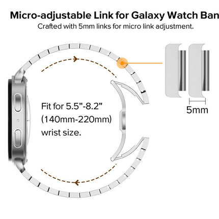 One Beads Butterfly Buckle Titanium Alloy Watch Band