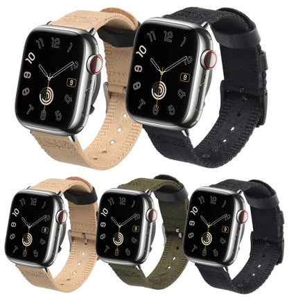 Quick Release Buckle Canvas Woven Nylon Watch Band, For Apple Watch 46mm / 49mm / 45mm / 44mm, For Apple Watch 42mm / 41mm / 40mm / 38mm - DealBuddy