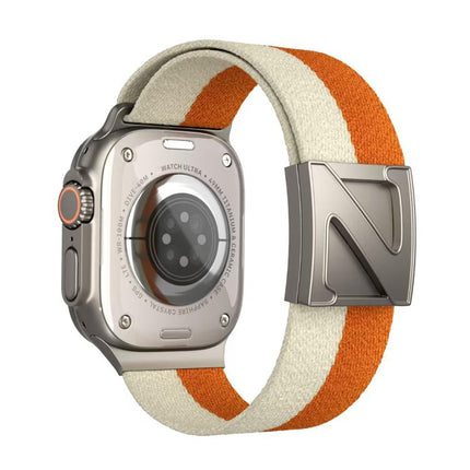 Z Shaped Magnetic Clasp Two Color Nylon Watch Band - DealBuddy