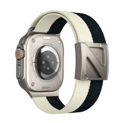 Z Shaped Magnetic Clasp Two Color Nylon Watch Band - DealBuddy