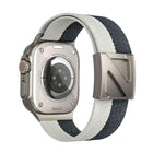 Z Shaped Magnetic Clasp Two Color Nylon Watch Band