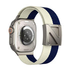 Z Shaped Magnetic Clasp Two Color Nylon Watch Band